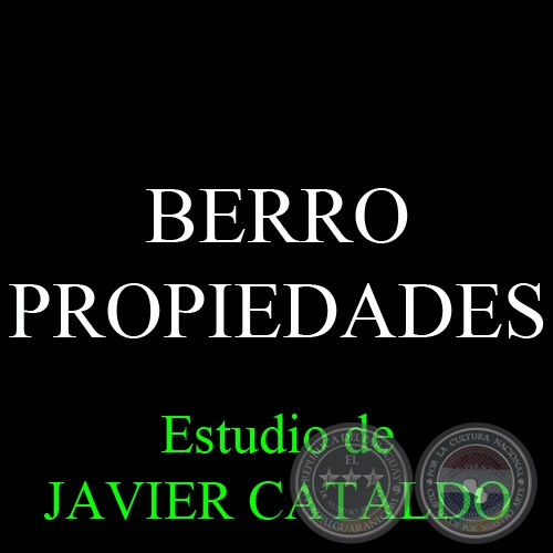 BERRO - PROPIEDADES - Estudio de JAVIER CATALDO