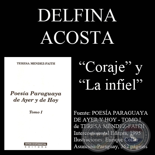 CORAJE y LA INFIEL - Poesas de: DELFINA ACOSTA - Ao 1995