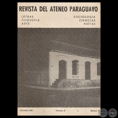 REVISTA DEL ATENEO PARAGUAYO - DIC. 1965 - N 3 - Director: ADRIANO IRALA BURGOS