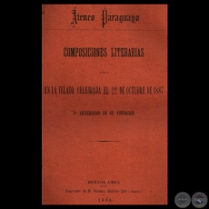 COMPOSICIONES LITERARIAS, 1888 (ATENEO PARAGUAYO) - Conferencia de JOS S. DECOUD