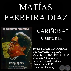 CARIOSA - Guarania, letra de MATAS FERREIRA DAZ