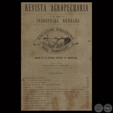 1929 - N 08 - REVISTA AGROPECUARIA Y DE INDUSTRIAS RURALES - Director GUILLERMO TELL BERTONI