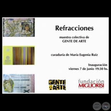 REFRACCIONES, 2013 - Muestra colectiva de GENTE DE ARTE