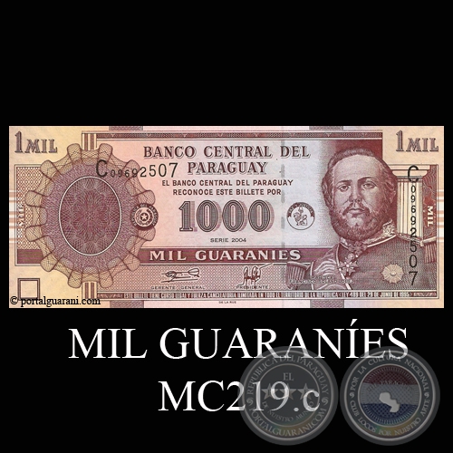 MIL GUARANES - MC219.m - FIRMA: GILBERTO RODRGUEZ GARCETE  NGEL GABRIEL GONZLEZ CCERES