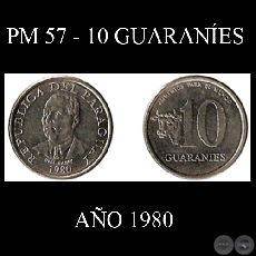PM 57 - 10 GUARANES  AO 1980
