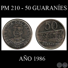 PM 210 - 50 GUARANES  AO 1986