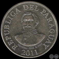 100 GUARANES - AO 2011 - PM 259 - MONEDA DEL PARAGUAY 