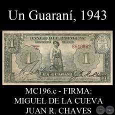 UN GUARAN - 1943 - FIRMA: MIGUEL DE LA CUEVA - JUAN R. CHAVES