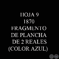 1870 - FRAGMENTO DE PLANCHA DE 2 REALES (ENSAYO O FALSO)