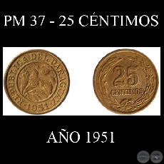 PM 37 - 25 CNTIMOS - AO 1951