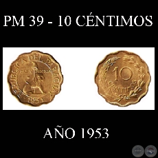 PM 39 - 10 CNTIMOS - AO 1953
